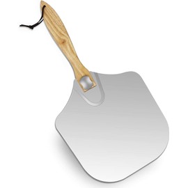 Innoteck Essentials 12-Inch Pizza Peel with Foldable Wooden Handle – Durable Aluminum Pizza Paddle for Baking, Pizza, Bread, Pastries & Grilling – Lightweight, Compact, Easy Storage