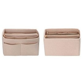 Ownerclan Women's Inner Bag Pocket Bag Storage Pouch Organizer Inner Bag Makeup Pouch Women's Handbag - Beige S / 오너클랜 여성 이너백 주머니 가방 수납 파우치 정리 속가방 메이크업파우치 여성손가방 - 베이지S