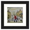Greetingles Lowry-Style 12"/31cm Square Framed Print. Beautiful Black Ash Frame