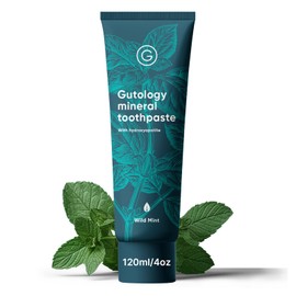 Gutology Gutology Natural Hydroxyapatite Toothpaste 120ml Microbiome Friendly Fluoride Free Toothpaste Remineralising Enamel Repair Suitable for Adults & Children Helps Sensitive Teeth Whitening - Wild Mint
