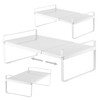 3 Pack Expandable Cabinet Shelf Organizer Kitchen Shelf Riser Stackable