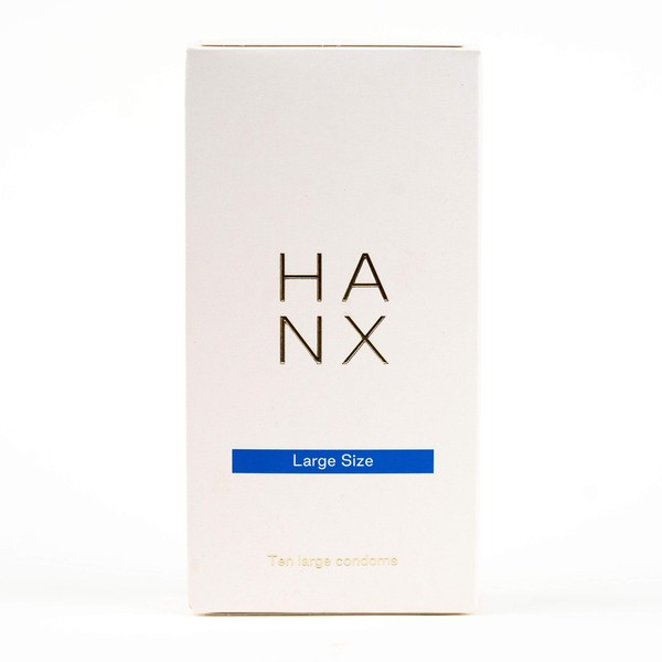 HANX Large Size Condoms | Natural Latex, Spermicide Free, Vegan | Designed with Women in Mind (1 x 10 Pack)…
