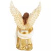 Set De 2 Angeles Custodios 10" Vestido Dorado Guardian Angel