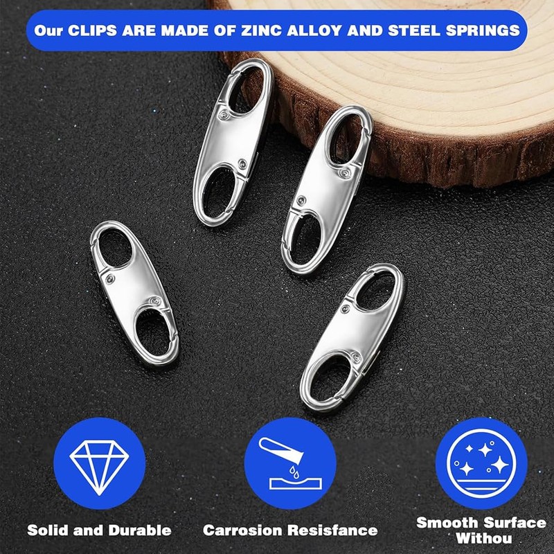 6 PCS Zipper Clip Theft Deterrents, Double Zipper Pull Replacements