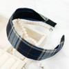 Burnaby Blue Check Daily Hairband Wide Headband / 버나비 블루