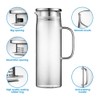 Hwagui - Heat Resistant Glass Pitcher with Stainless Steel Lid,