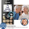 Panasonic Cordless Phone with Answering Machine, Advanced Call Block, Bilingual