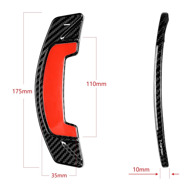 Real Carbon Fiber Steering Shift Paddles Interior Trim Accessories Compatible