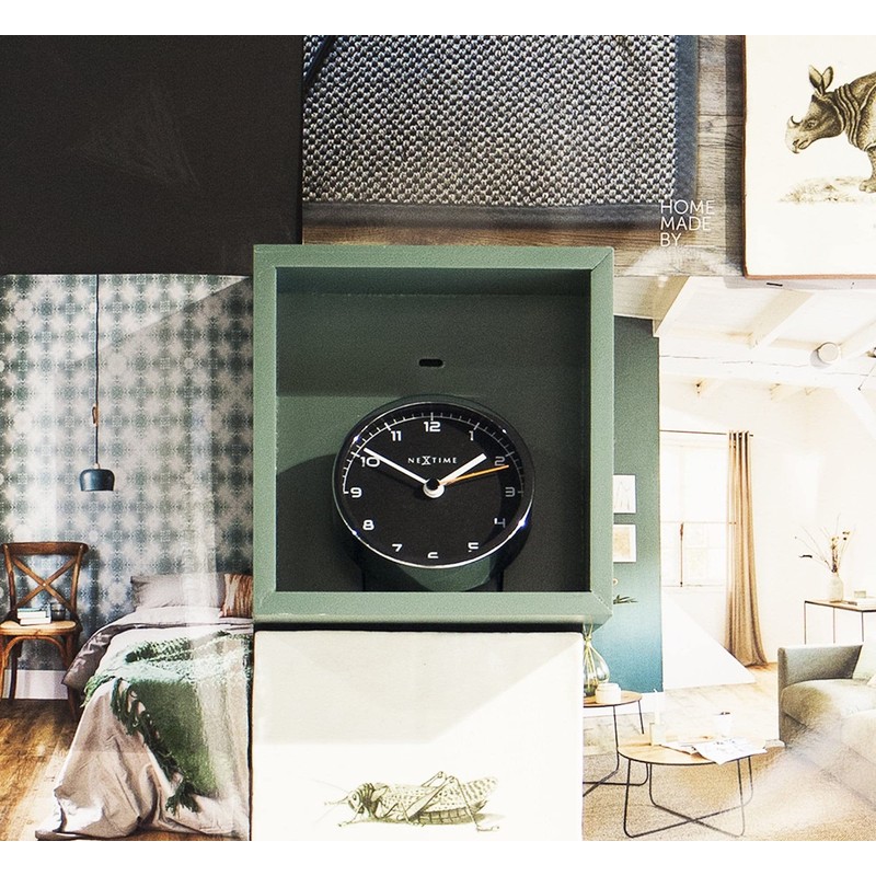 NexTime alarm clock, COMPANY ALARM very silent, black/metallic, ø 9