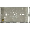 Eagle Two Gang Zinc Plated Metal Back Box. 47mm