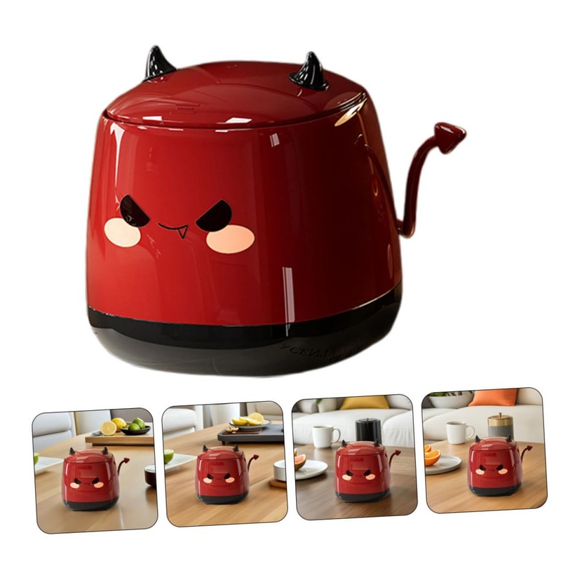 VICASKY Cute Mini Desktop Trash Can with Press Lid Adorable