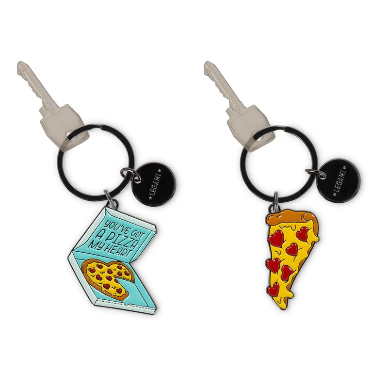 Legami - Set of 2 Enamel Metal Keyrings What a