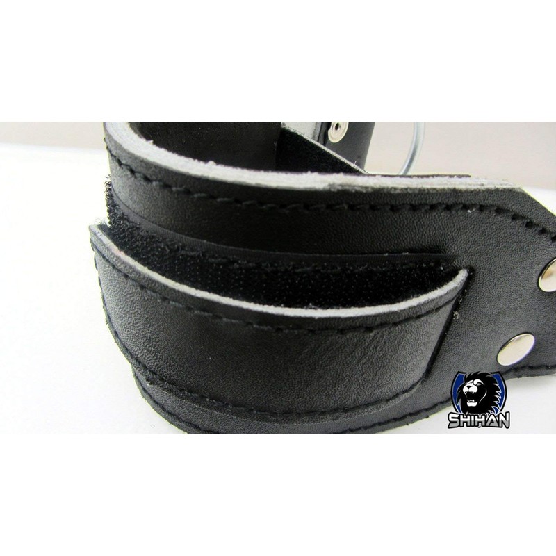 NWS SHIHAN INFINITY Black/Leather GYM ANKLE STRAP 'POWER-STRAP Foot/Flex Ankle