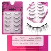 5 Pairs Eyelash Set - Natural Volume Effect Eyelashes (Black)