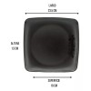 Anforama Set Juego Platos Melamina Gruesa Negro Moderna 6pzas 23.5cm
