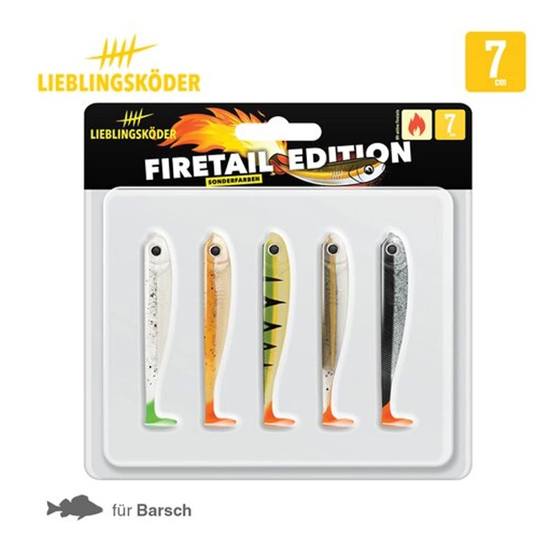 Lieblingsköder Rubber Fish 7 cm – 5 Fishing Lures, Colour