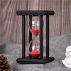 Hourglass Timer with Red Sand, 45 Minute Wooden Frame Sand