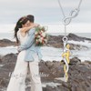 HUKKUN Sterling Silver Infinity Lariat Hug Necklace Couple Hugging Pendant