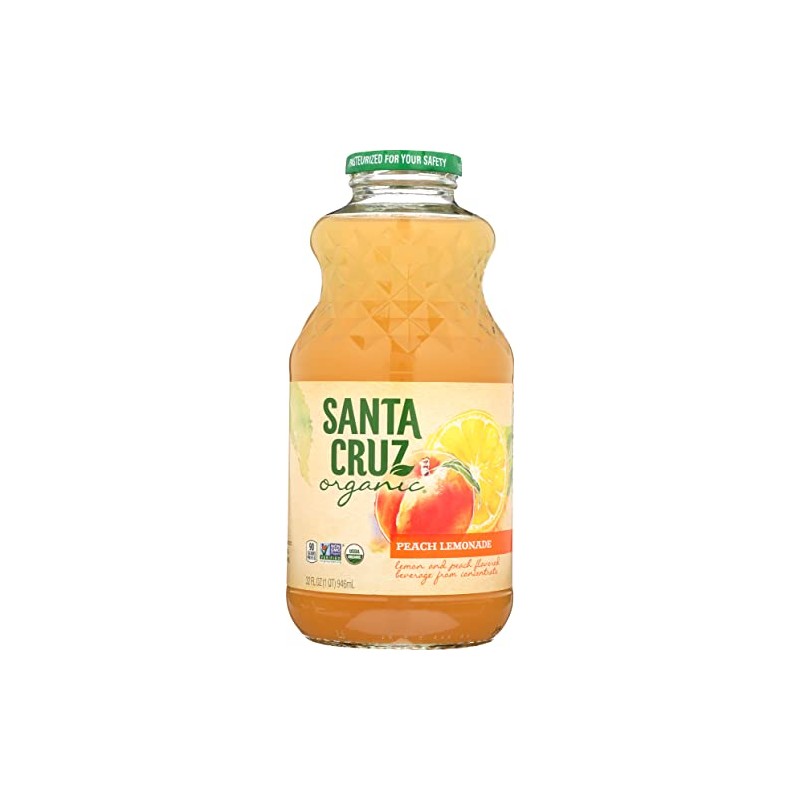 Santa Cruz Organic Peach Lemonade Juice, USDA Organic, Gluten Free
