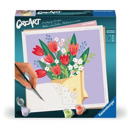 Ravensburger CreArt 25518 Tulip Bouquet Painting by Numbers for Adults from 12 Years, Painting by Numbers Flowers