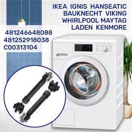 Pack of 2 shock absorbers washing machine 120N diameter 10 mm with the original code 481246648088 481252918038 C00313104 for Maytag for shop for Whirlpool for Kenmore - warranty 10 years - MONTERAL