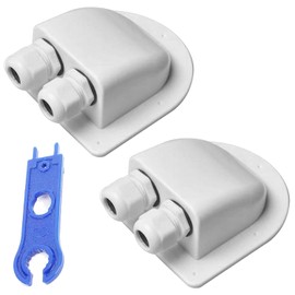 2 x Solar Cable Grommet, Waterproof Car, Solar Roof Guide, Waterproof Cable Grommet, Cable Roof Guides & 1000 V Blue Wrench for Solar System, Motorhome, Caravan, Boat