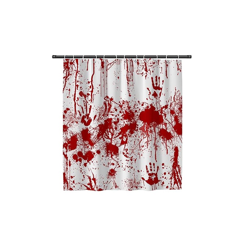 Careyoungs Bloody Hand Shower Curtain Halloween Theme Help Me Horror