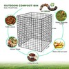 Large Compost Bin Outdoor, Square Mesh Garden Wire Compost Bin