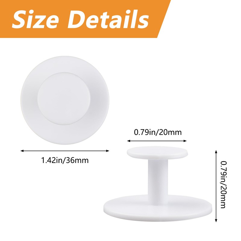 MOROBOR Self-Stick Drawer Knobs Pull Handle, 20pcs Plastic Handles Cabinet