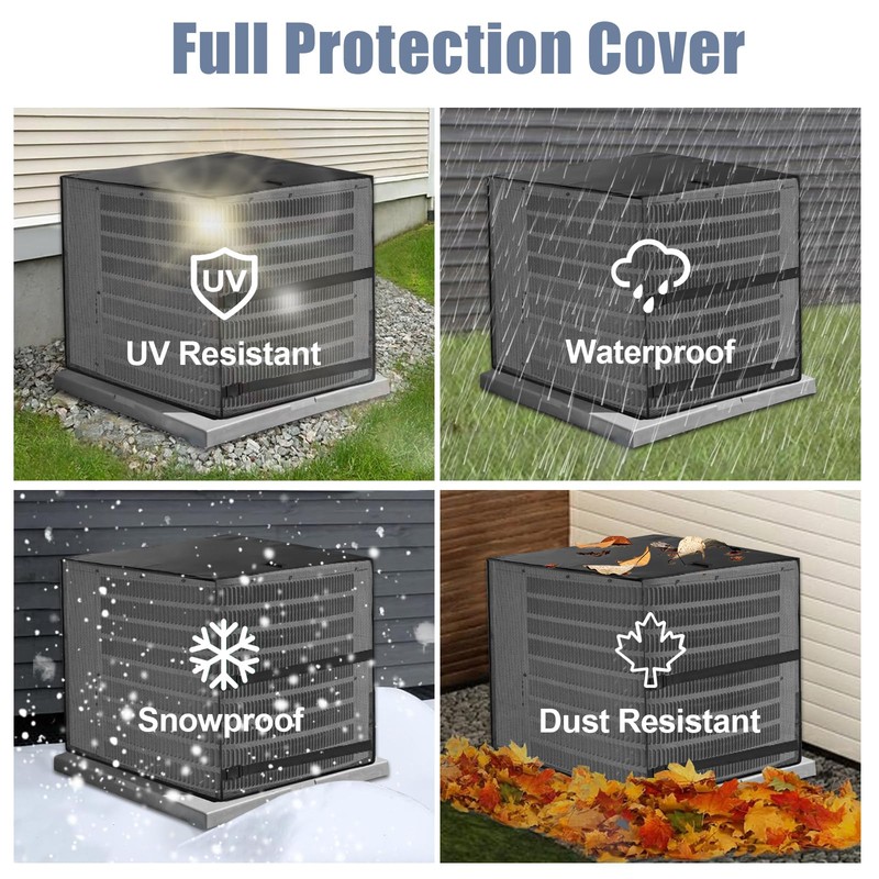 2 in 1 Air Conditioner Covers for Outside, 34''W x