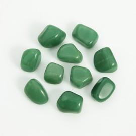 Nvzi 10 Packs of Brazilian Tumbled Polished Natural Green Aventurine Crystals, Crystals and Healing Stones Quartz Bulk for Wicca, Reiki, Healing Energy, Chakra Stones, Witchcraft Supplies