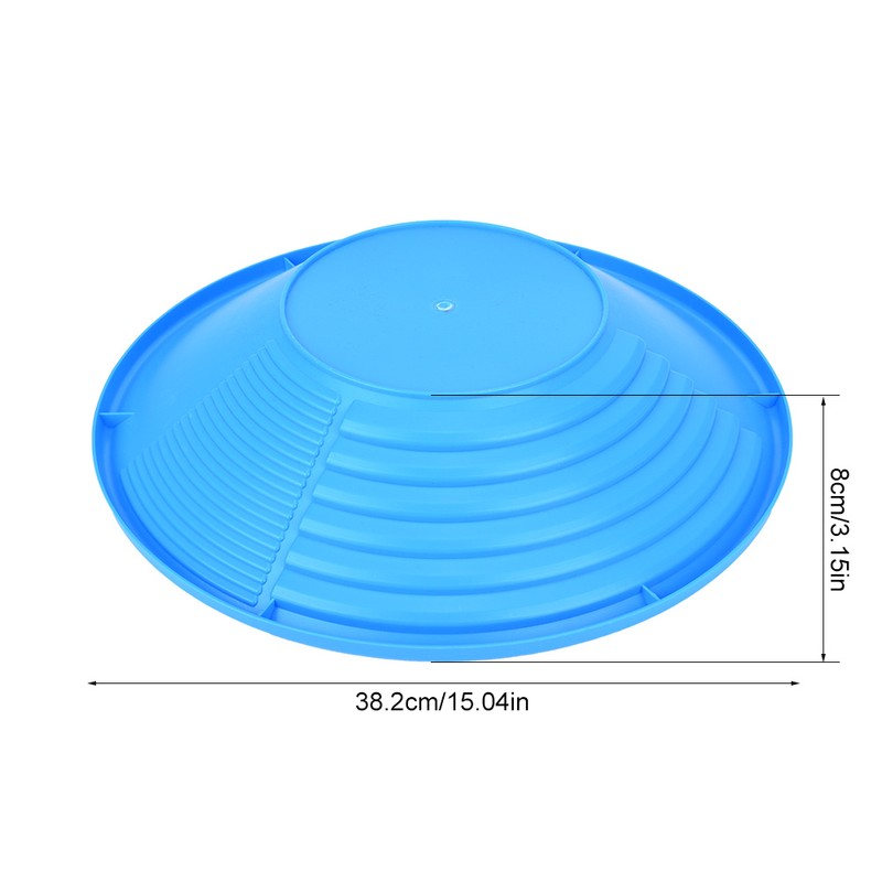 Plastic Blue Gold Pan with Dual Riffles Gold Washing Tool