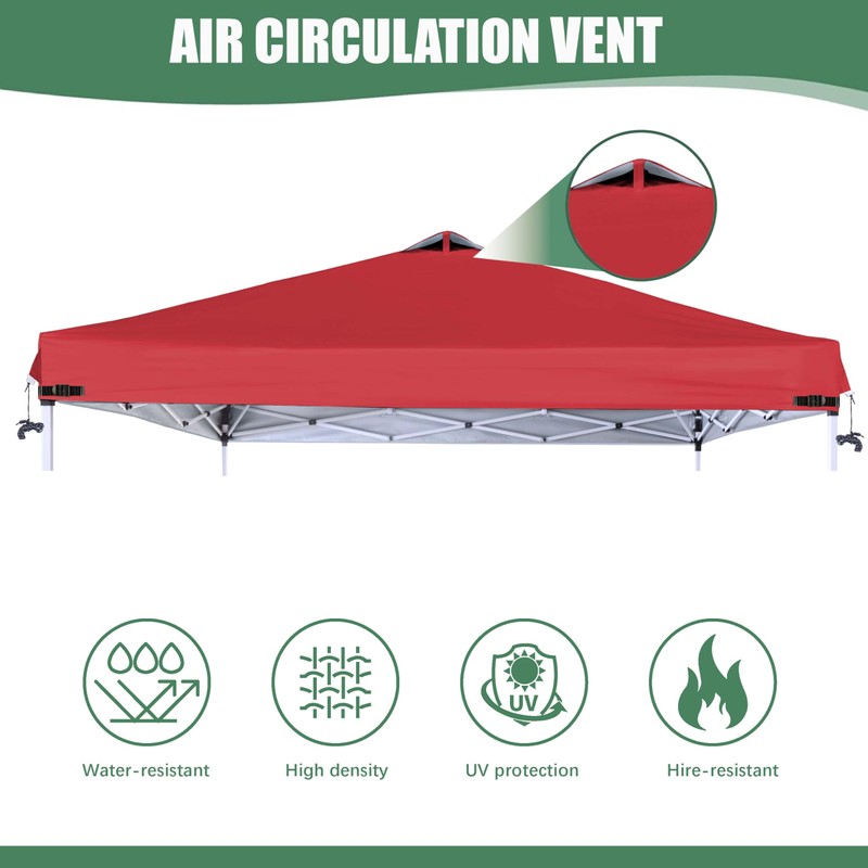 Canopy Replacement Top with Air Vent and Buckle for 8x8