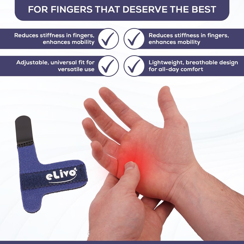 MedVance Elivo Finger Splint, Trigger Finger Support Brace for Thumb,