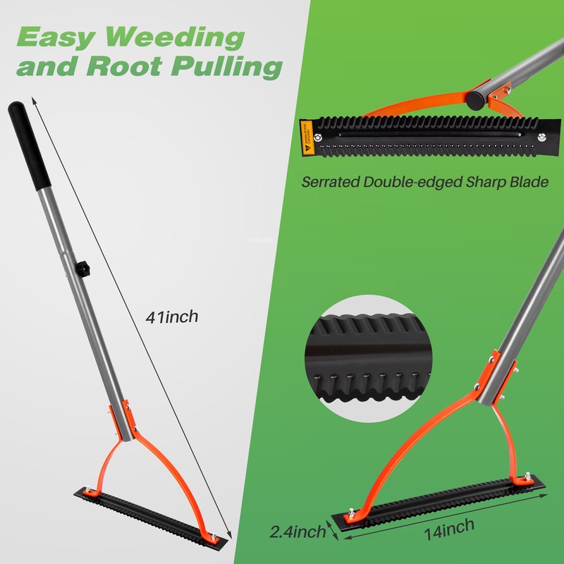 Walensee Weed Grass Cutter with Serrated Double-edged Sharp Blade Manual