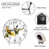 KEEPSUPER Clock Hummingbird Wall Clock 10 Inch Silent Non-Ticking Clocks