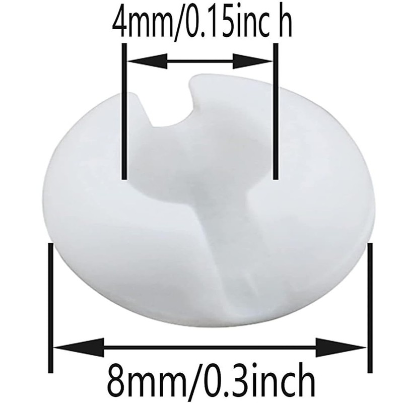 20PCS Bead Chain Crimp Stop for Roller Shades Clear Beaded