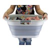 SAMMART 30L (7.9 Gallon) Collapsible Plastic Laundry Basket - Foldable