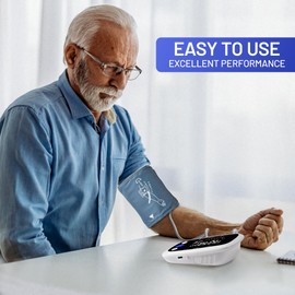 REDIVN Blood Pressure Monitor Automatic Upper Arm Machine & Accurate Adjustable Digital BP Cuff with Large LCD Backlit Display - 2x99 Memory for Home Use with Large Adjustable Cuff