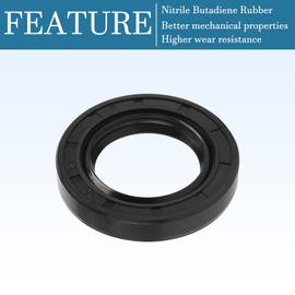 QUARKZMAN 1 Piece TC Shaft Sealing Ring Rubber Double Lip 25 x 40 x 7 mm for Motorcycle Crankshafts and Hydraulic Pumps Black
