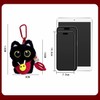 QUIBBLY Black Cat Keychain, Plush Cute Pendant for Handbags, Backpacks,