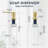 SOEBIZ Kitchen Faucet with Soap Dispenser, 2-Mode Sprayer