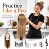 24-Inch Hairdressing Mannequin Head with Synthetic Fiber Hair – Styling,