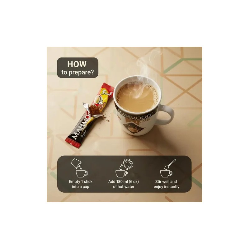 Café 3en1 Instantáneo Con Leche Y Azúcar
