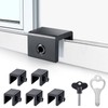6 Sets Sliding Window Locks,Adjustable Window Lock With Key, Can