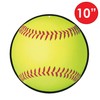 Beistle 54765, Yellow , 6 Piece Softball Cutouts, 10"
