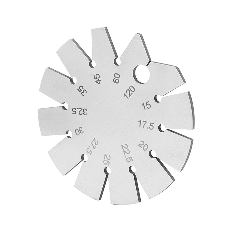 Bevel Angle Gauge Stainless Steel Oblique Edges Protractor Round Shape