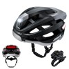 Bike Smart Cycle Helmet with Headlight Tail Light SOS Emergency