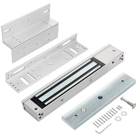 Electric Magnetic Lock with Z and L Bracket Outdoor Waterproof 280KG 600LBS Holding Force Electromagnet Lock 12V Fail Safe for Access Control System (600Lbs with Z and L Bracket)