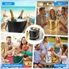 Ice Bucket, Ice Bucket with Silicone Sealing Ring Double-Wall Vacuum